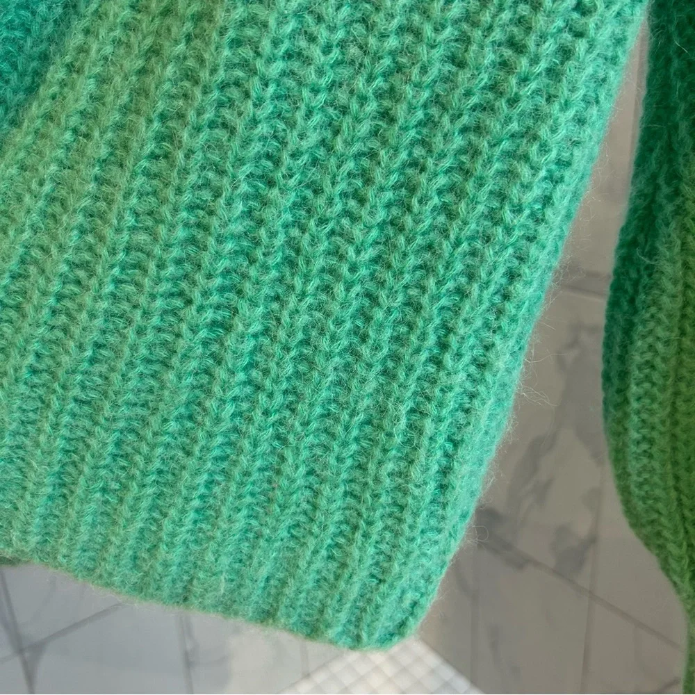Sezane Green Cardigan Sweater - Picture 7 of 7
